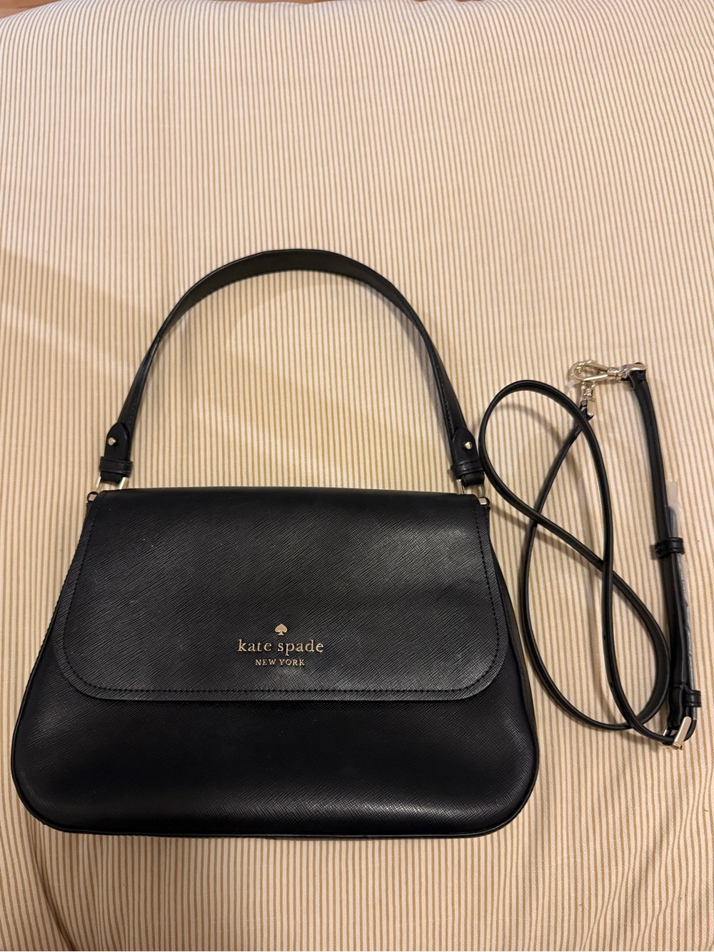 Black Kate Spade Shoulder Bag with Gold hardware